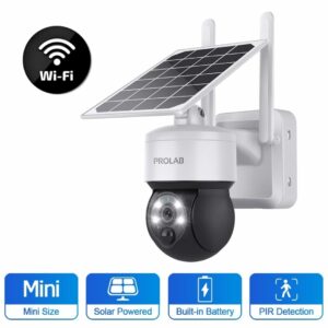 Prolab solar wifi ptz camera with 2way audio , 360 motion and motion detection